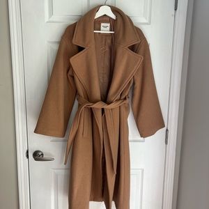 Abercrombie Belted Wool-Blend Dad Coat